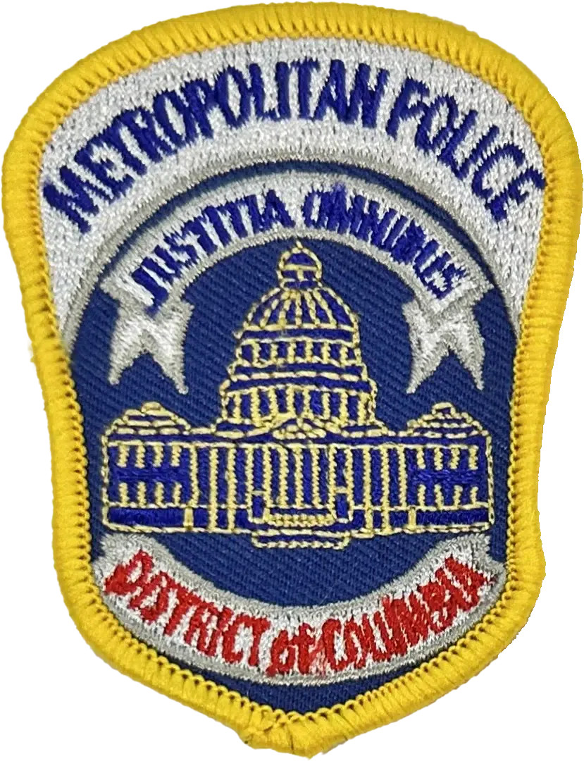 METROPOLITAN POLICE SHOULDER PATCH: Washington DC Hat Patch, Size Small