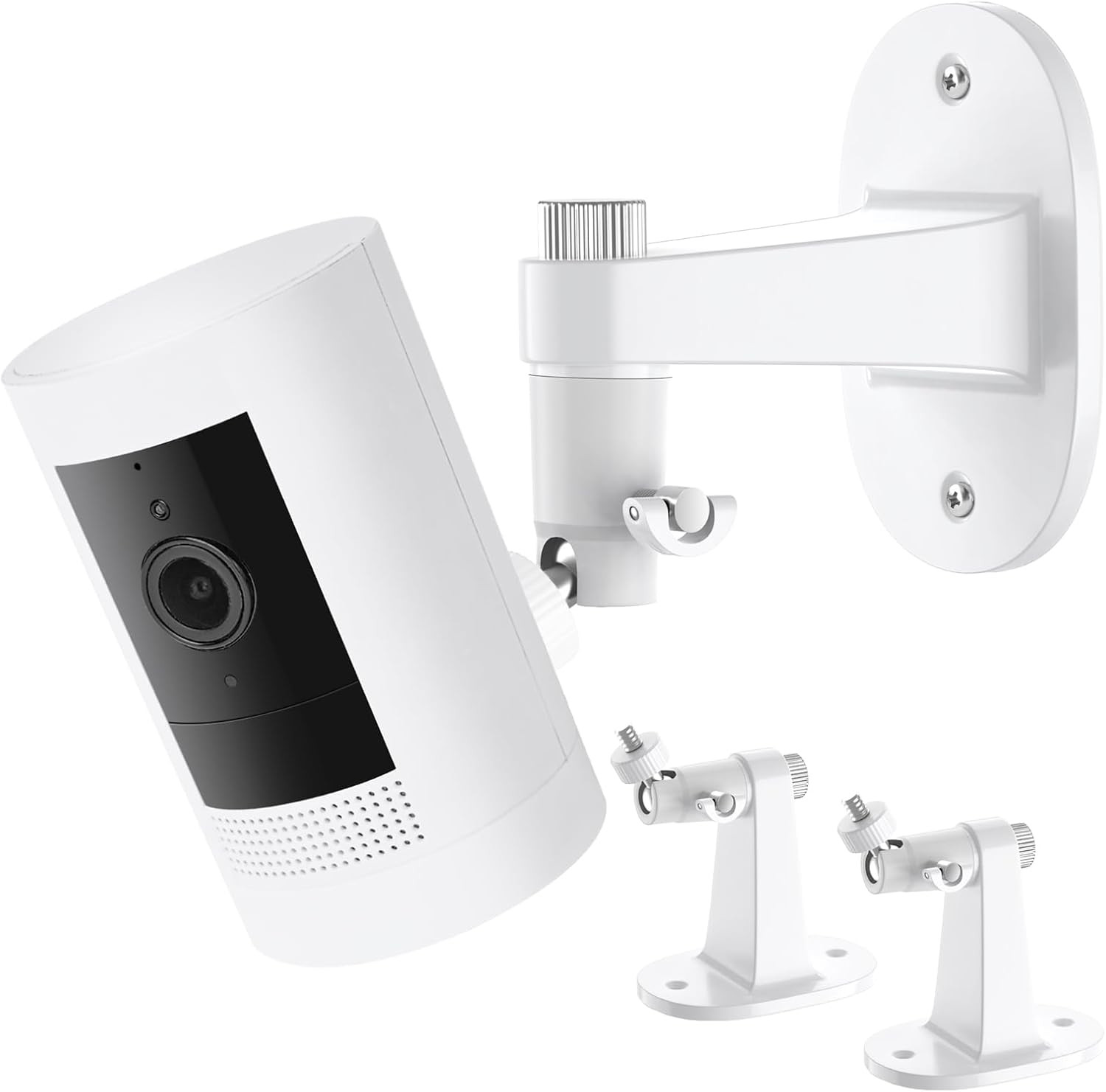 2 Pack Camera Wall Mount 360° Adjustable No-Drill for Stick Up & Outdoor Cam