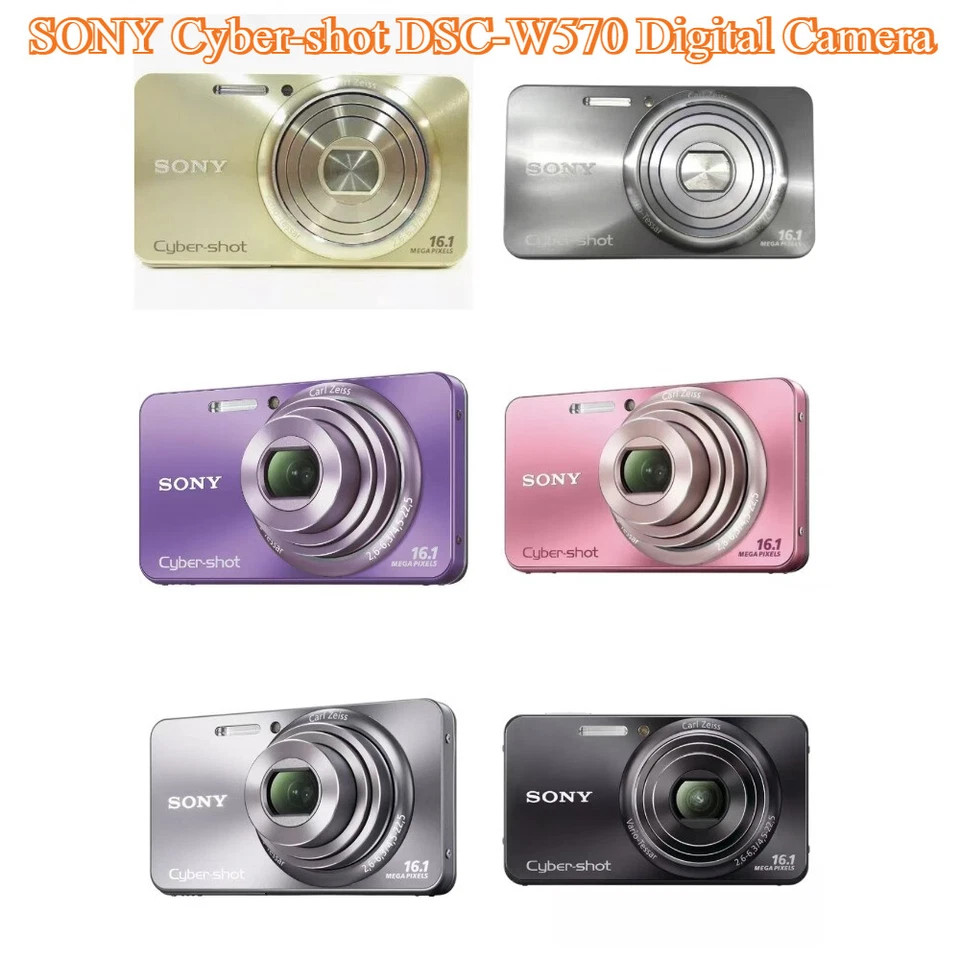 SONY Cyber-shot DSC-W570 16.1MP Digital Camera 5x Optical Zoom English 95%New
