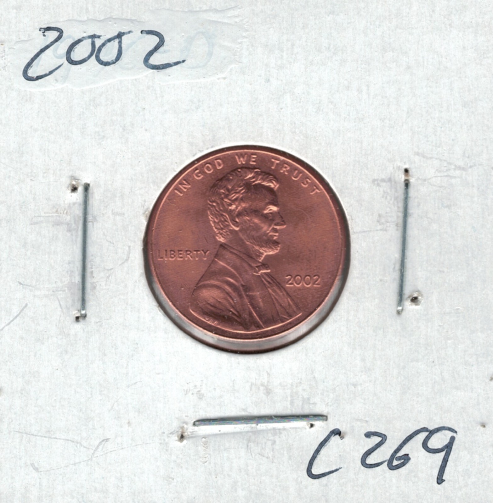 2002 Lincoln Memorial Penny C269 !!!Free Shipping!!!