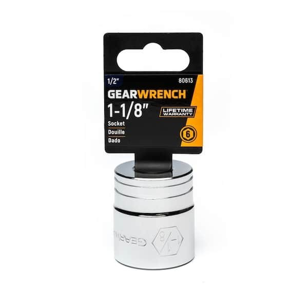 1/2 In. Drive 6 Point SAE Standard Socket 1-1/8 In.
