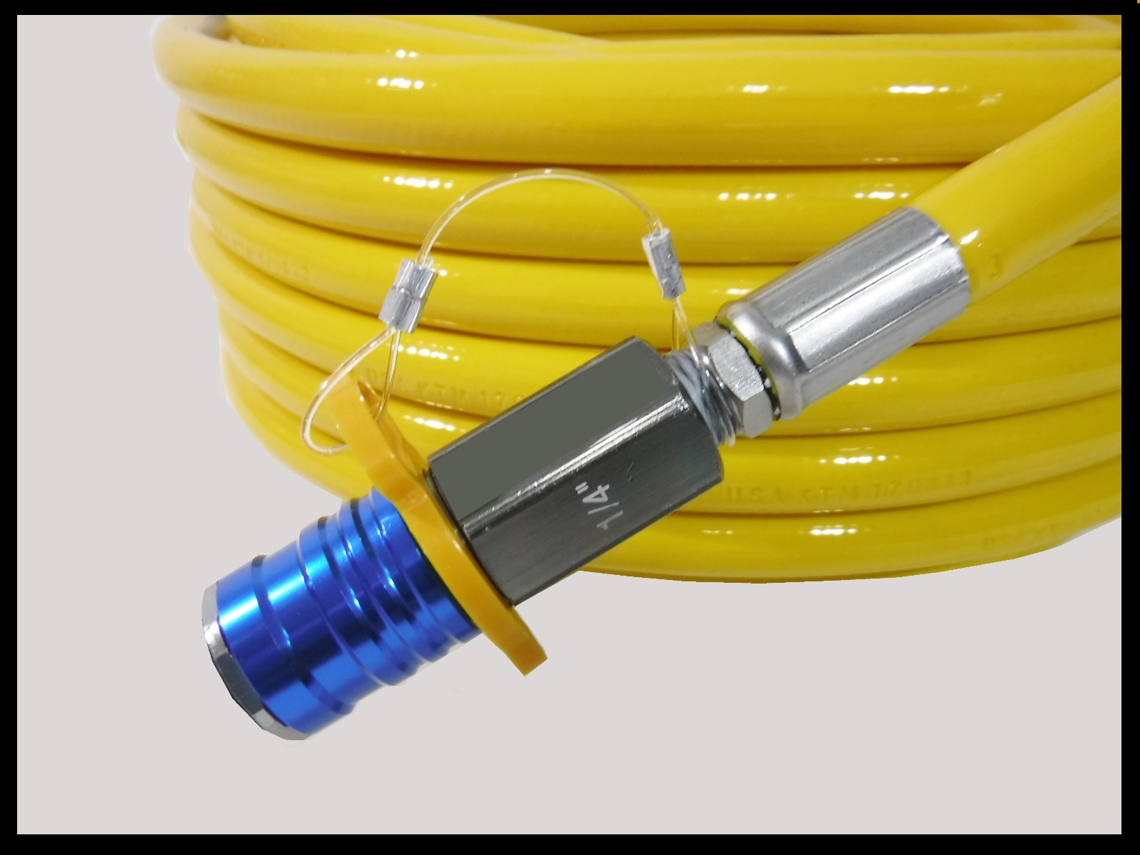 Hookah Diving 125' 3/8 id Stamped Air Breathing Dive hose w/quick connects