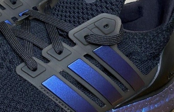Adidas UltraBoost 5.0 DNA Black Iridescent Metallic Blue Red Running Shoes Mens