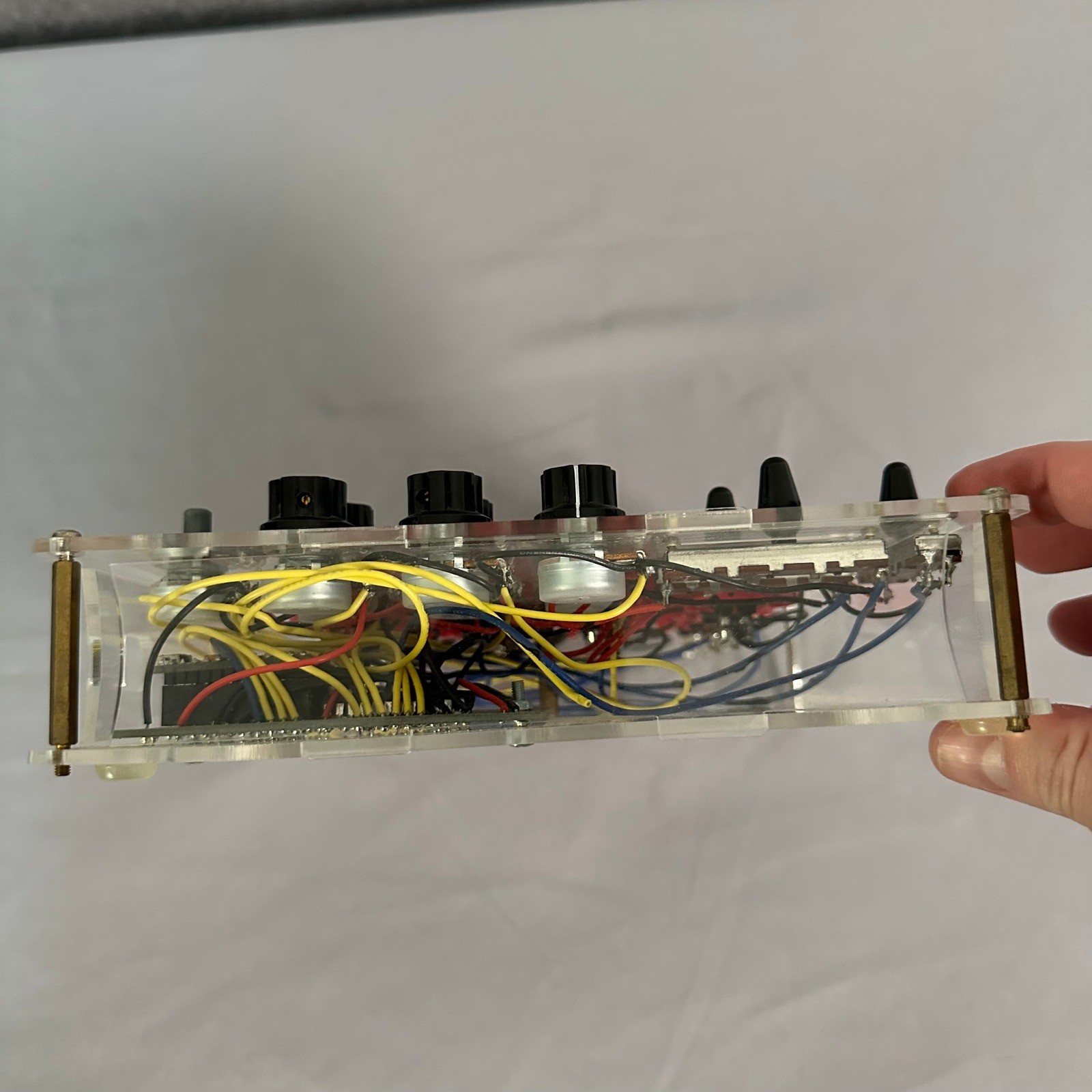 Music Controller MIDI Red/Clear DIY Arcade Button Mixer Untested As Is Prop Art