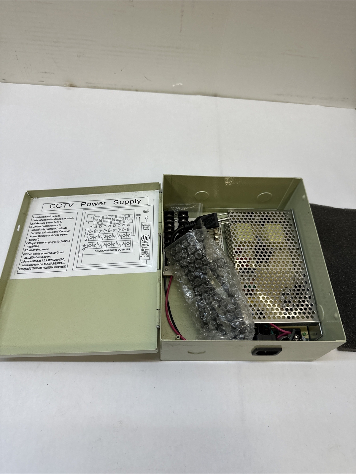 SPT Security Systems CCTV Power Supply Box, 9-Port 12 Amp, PB12A9D3