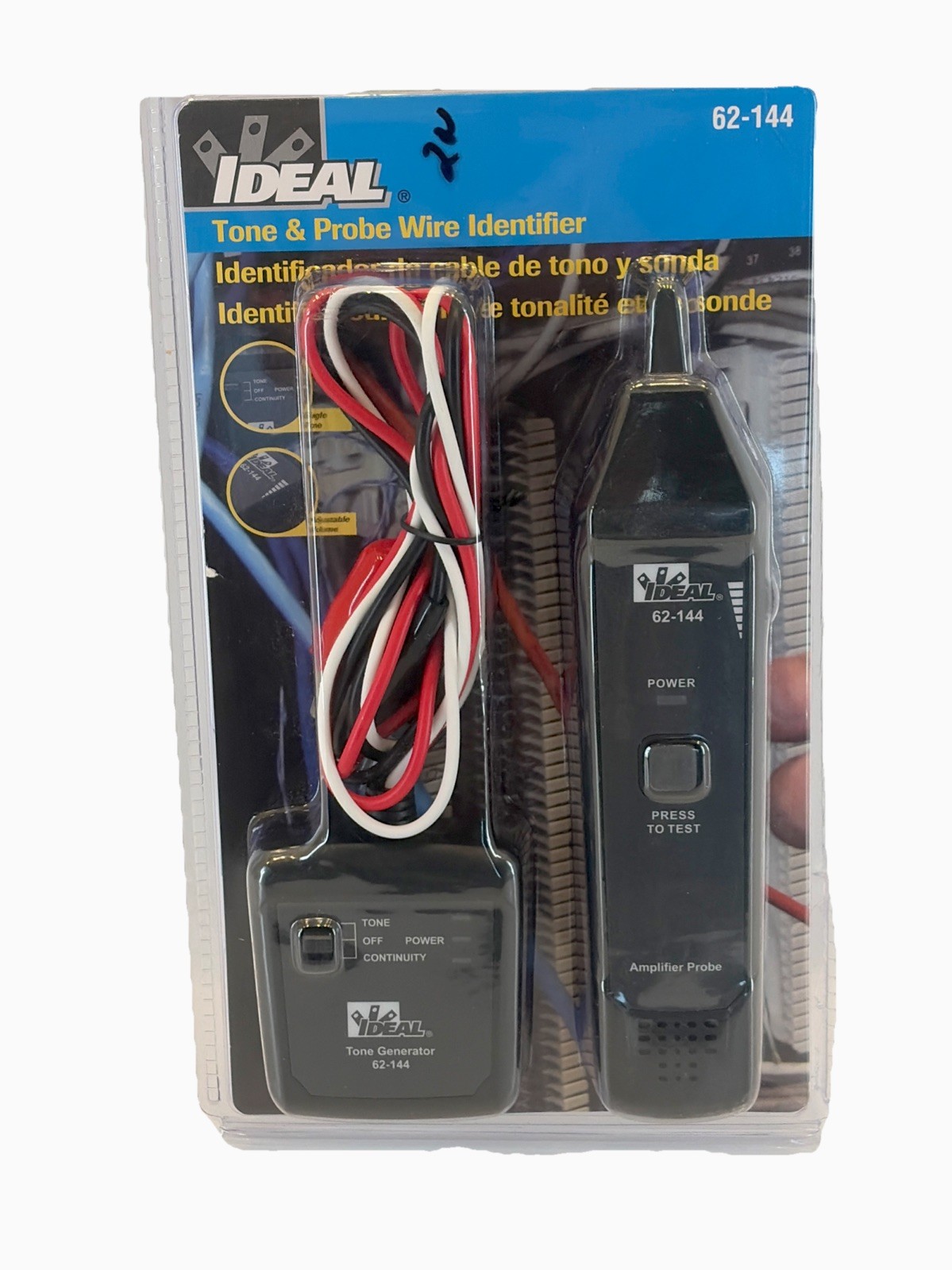 IDEAL Tone & Probe Wire Identifier 62-144 Tone Generator And Amplifier Probe