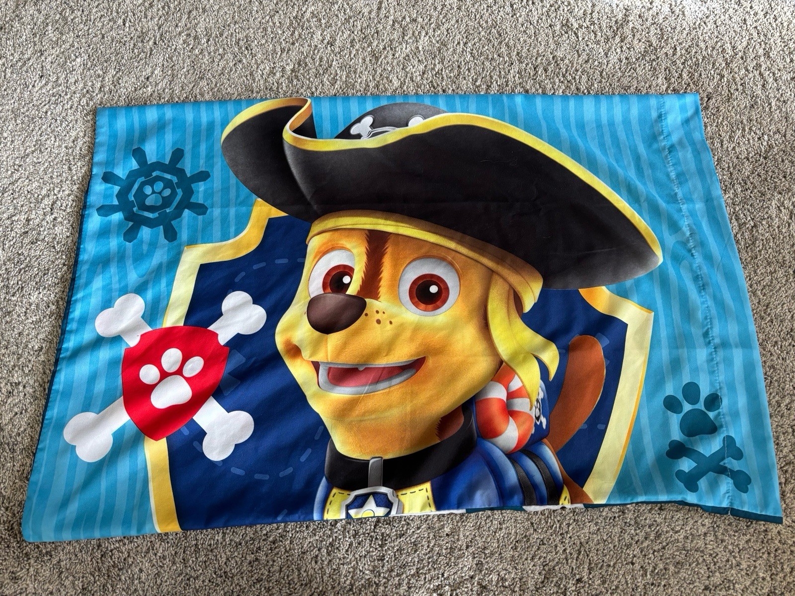 Nickelodeon Paw Patrol Standard Size Double Sided Pillowcase Chase Rubble