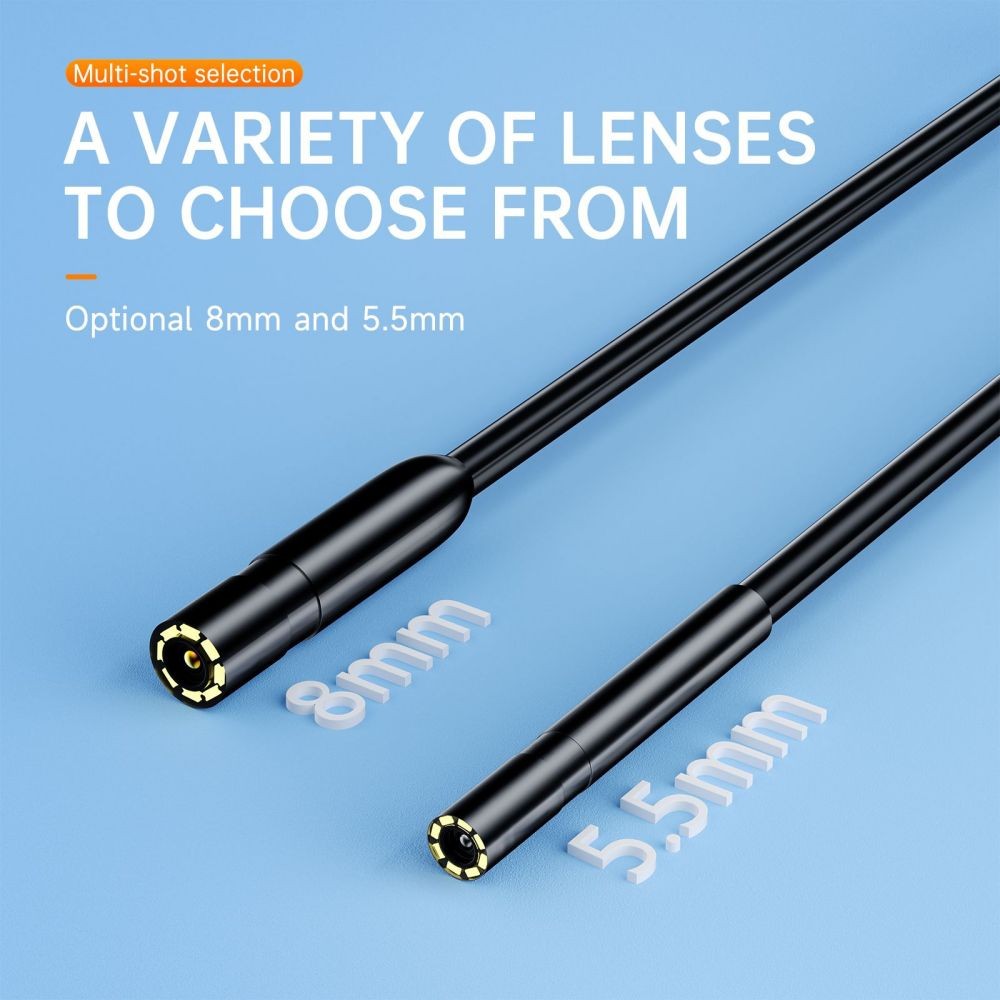 5.5mm Endoscope Inspection Camera Flexible Video Cam iPhone iOS Android Phone US