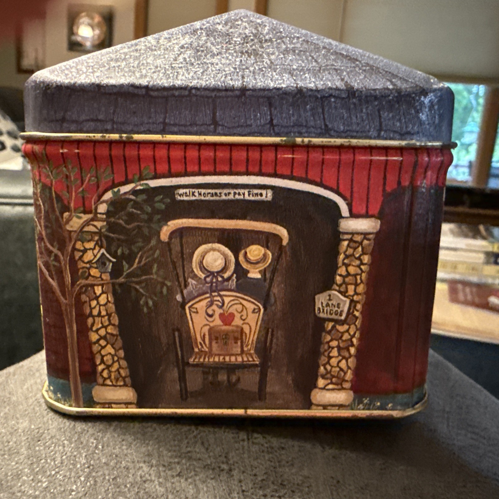 Covered Bridge  Tin Collectible  Century Resources Columbus Ohio