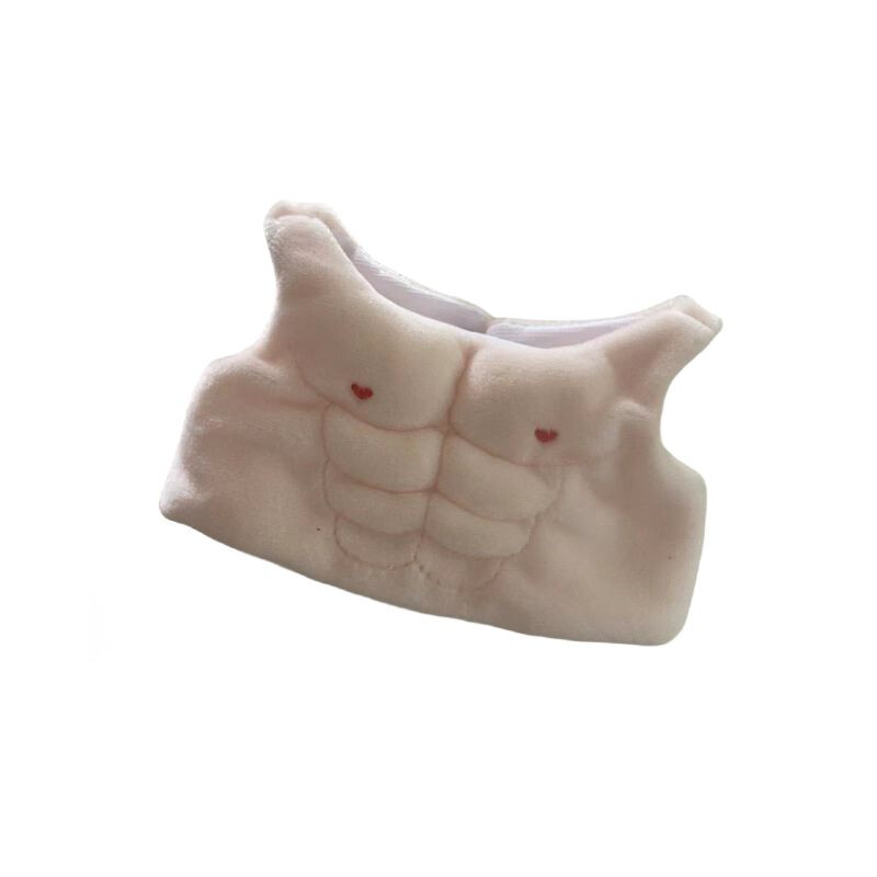 20cm 40cm Eight Fake Abs Cotton Doll Vest Clothes Dress Up Gift
