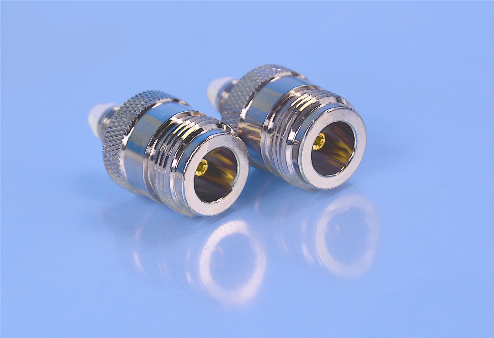2 (Two) 50-Ohm RG-58 Wilson N-Type Female to FME Female Connectors P/N: 971107