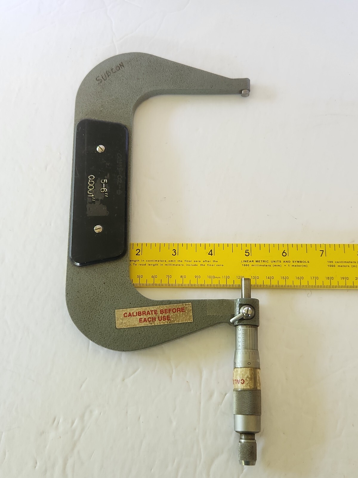 5 - 6 " Outside MICROMETER .0001 "