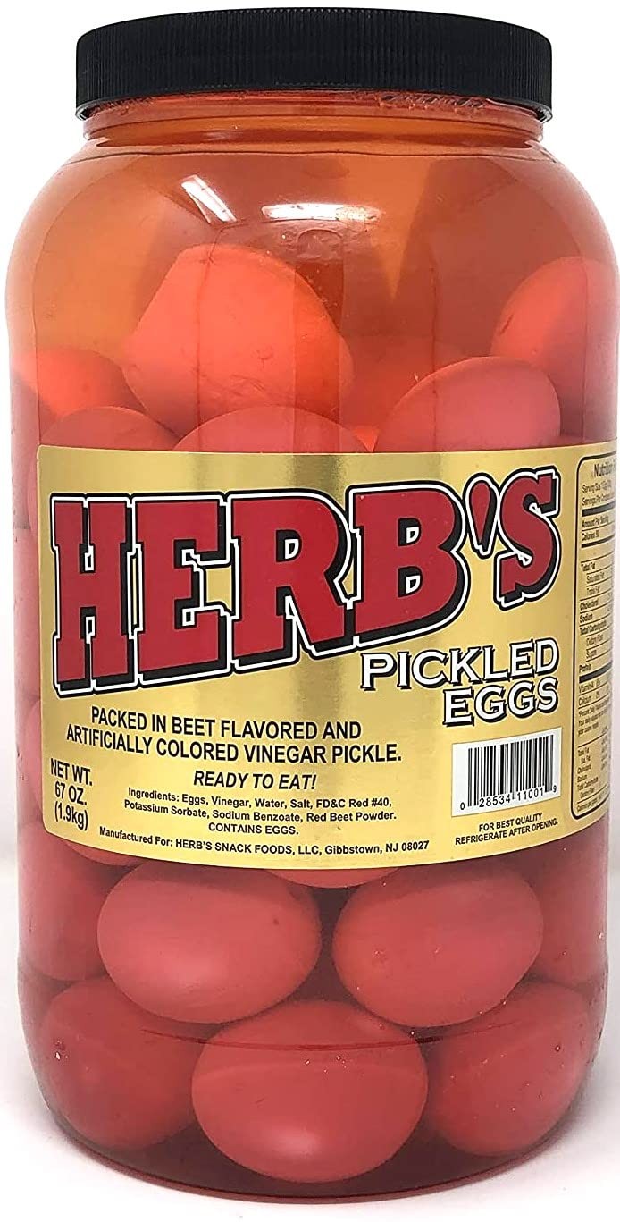 Herbs Pickled Red Eggs Gallon Jar