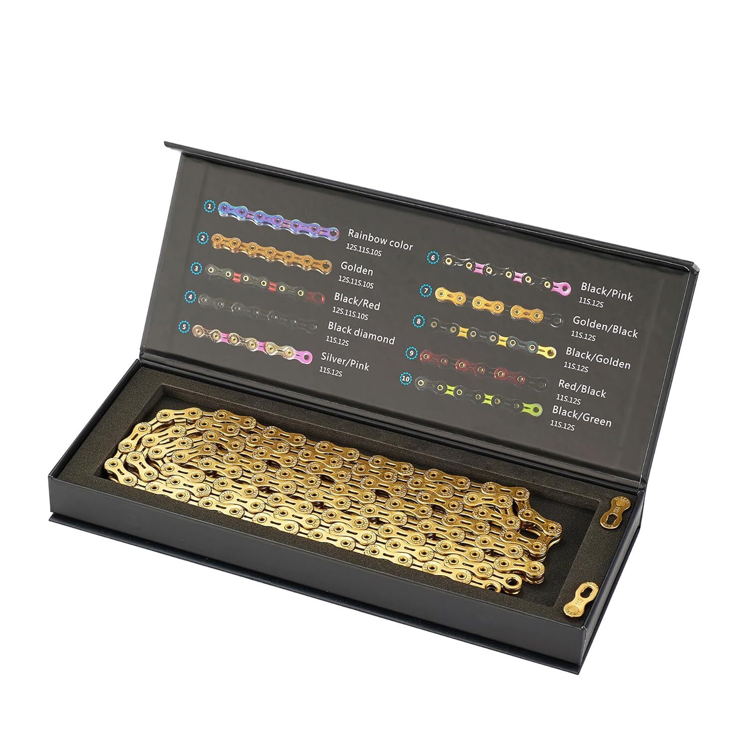 11 Speed Bike Chain 116L 252g Gold Extra-Hollow Compatible Sram Shimano MTB Road