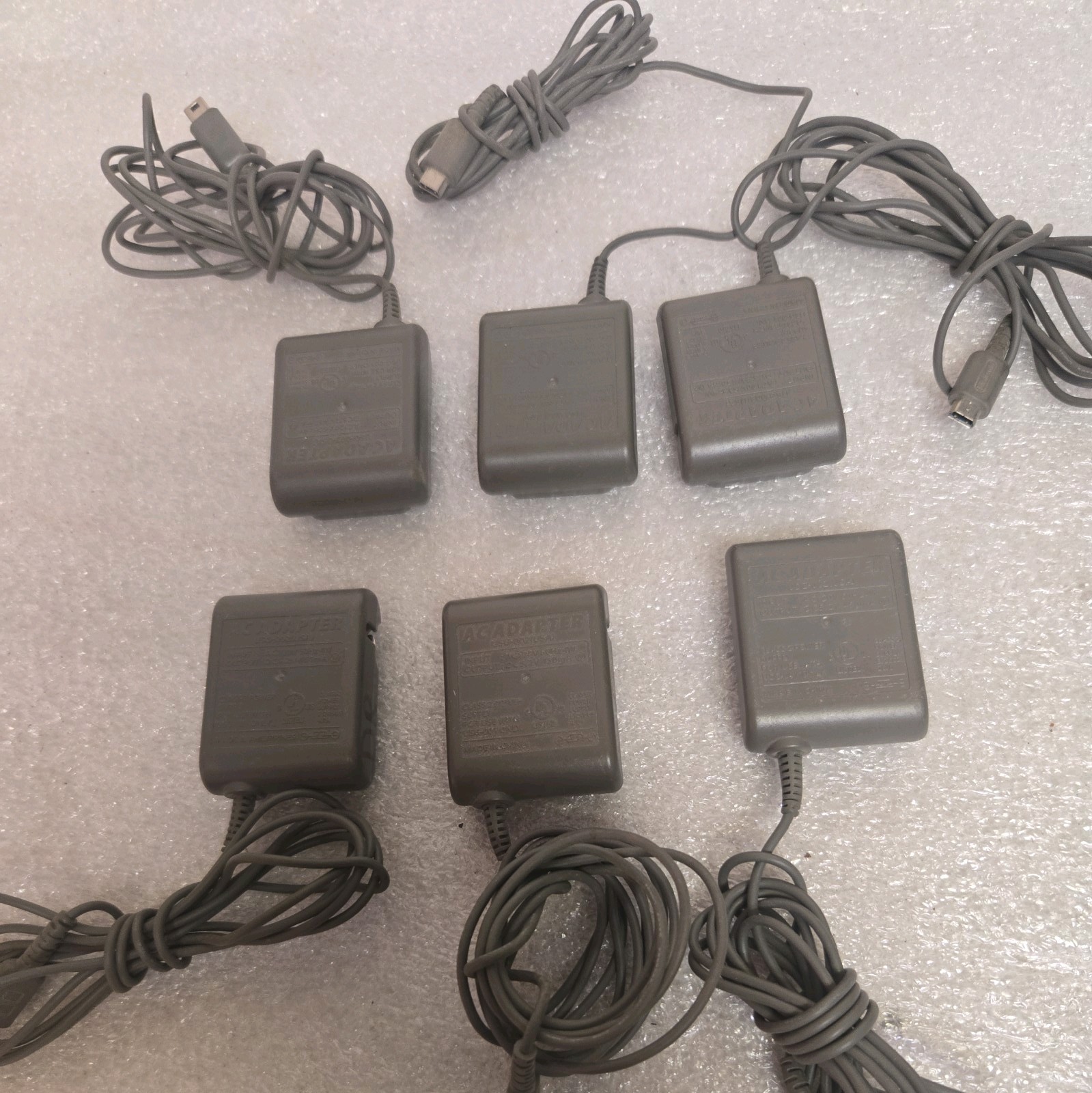 lot of (6) Nintendo DS Lite Wall Power AC Adapter Charger USG-002 OEM