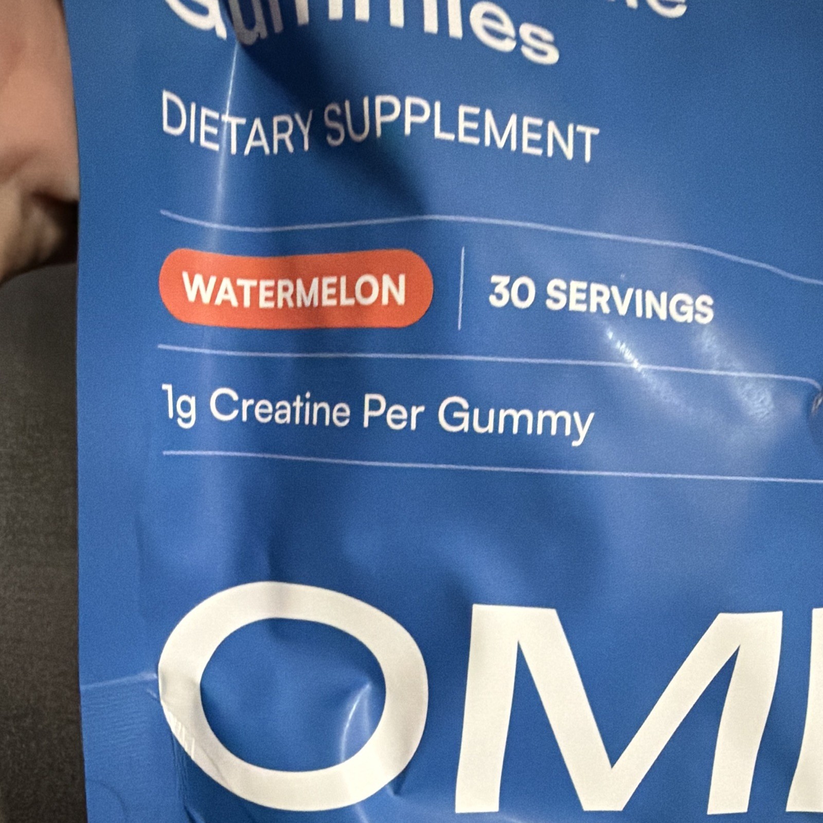 OMNI Creatine Monohydrate Gummies Watermelon 30 Servings 1 lb Exp 04/12/28