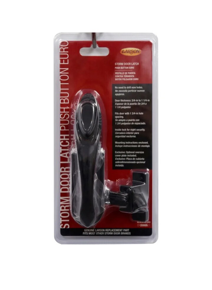 Larson Euro Black Zinc Push Button Latch CH2000501
