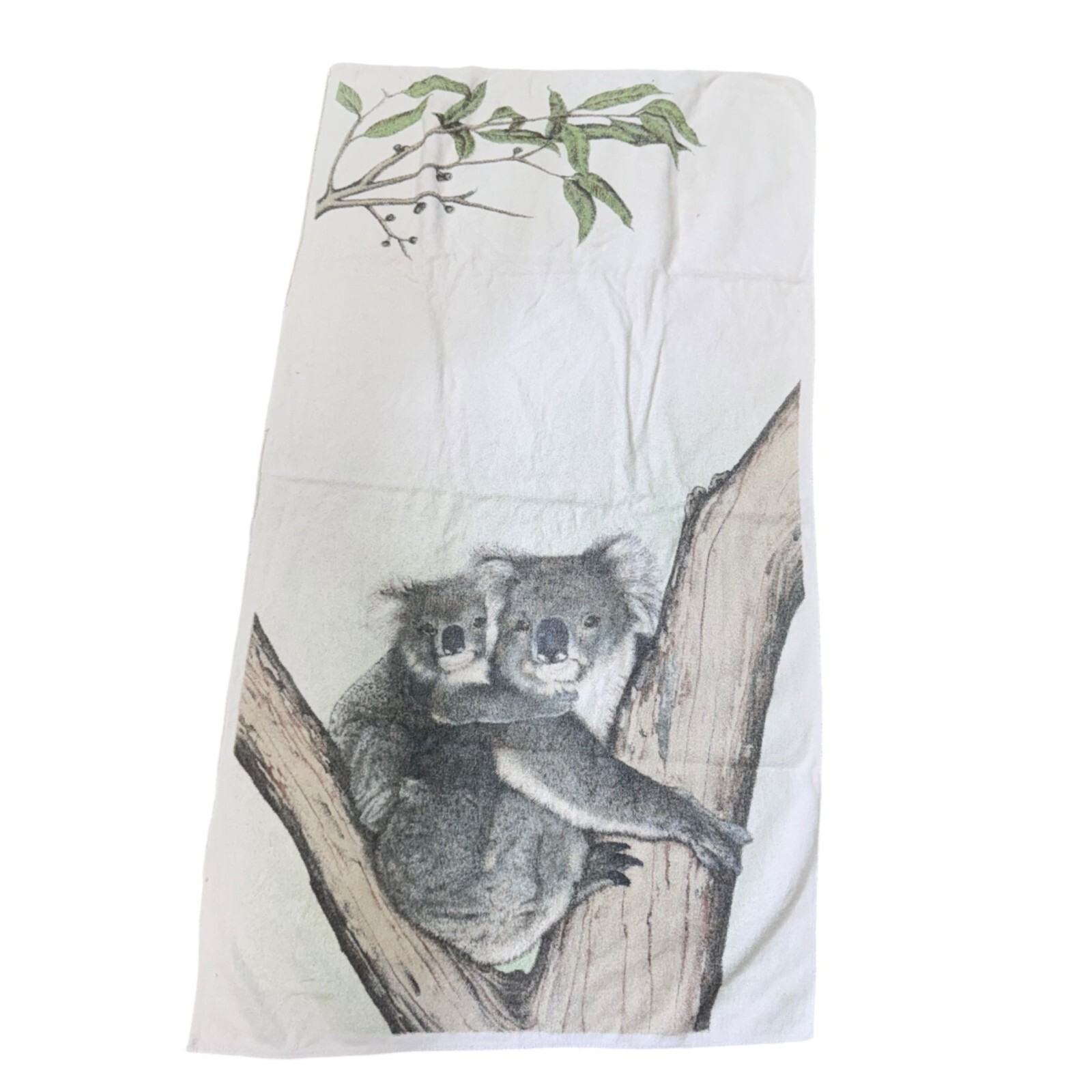 Koala Hug Mom Baby Beach Towel 27"X47.5" Ke-Tex 100% Cotton Kel Tex Made Brazil