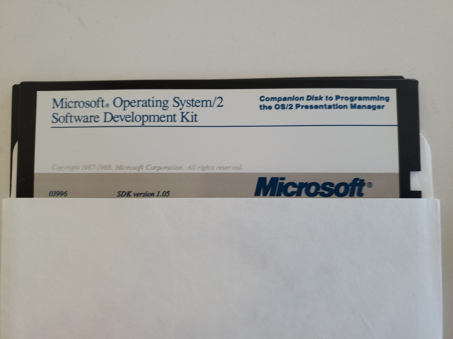 Microsoft Operating System/2 Software Development Kit 1.05 (OS/2 SDK) 5 1/4"