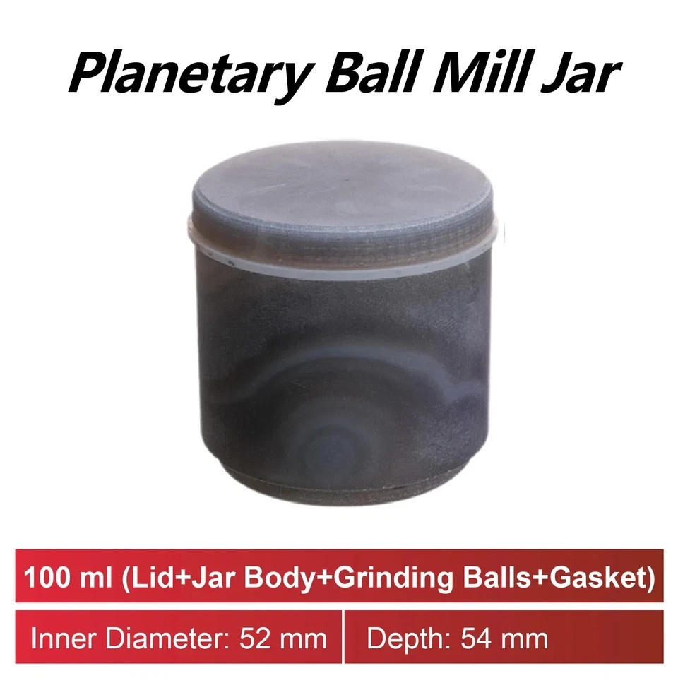 ( CUSTOMIZE ORDERS) ; 2pcs, Planetary Ball Mill Jar, 100ml.