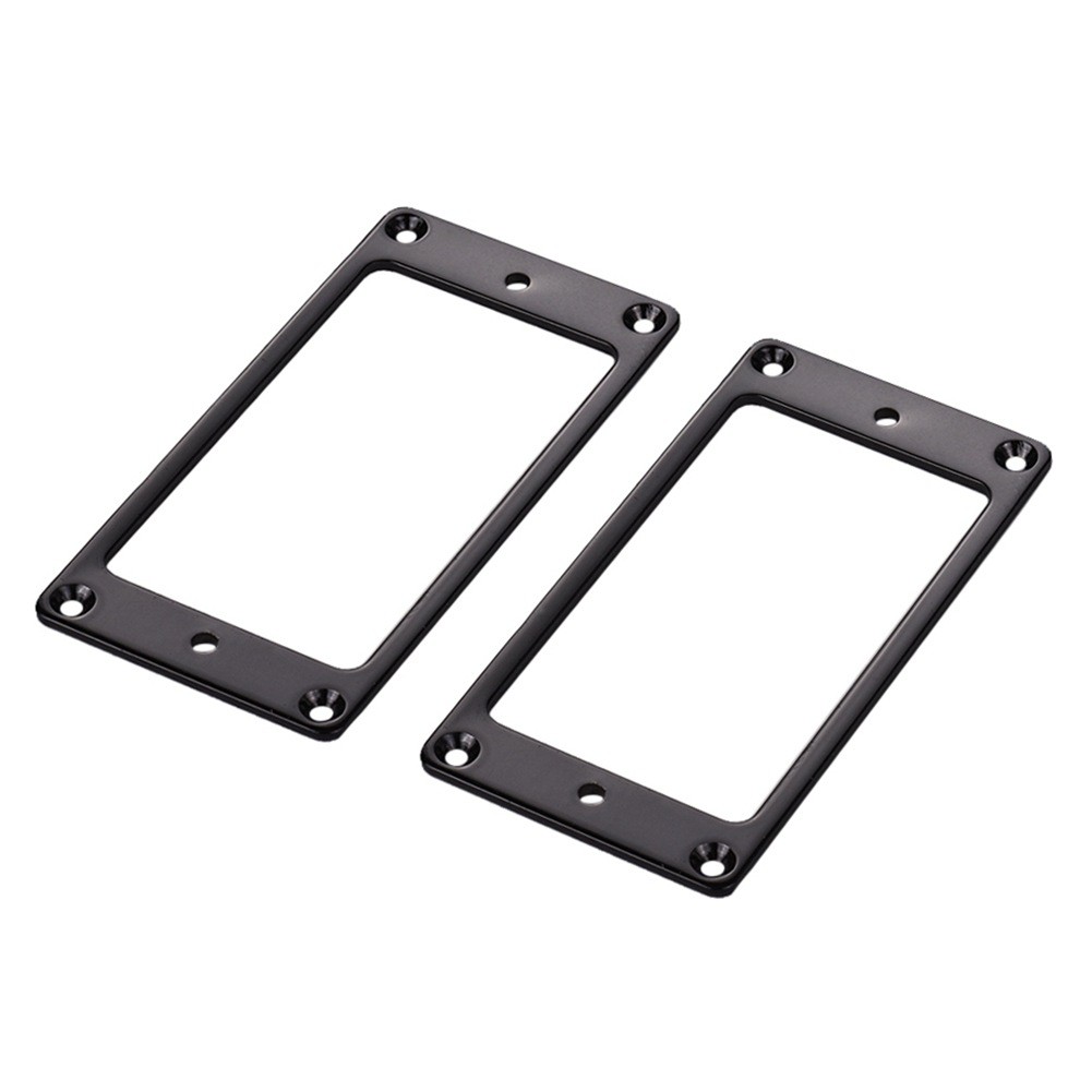 2* Black/Gold/Silver Iron Humbucker Pickup Mounting Ring Frame Bridge Neck Flat