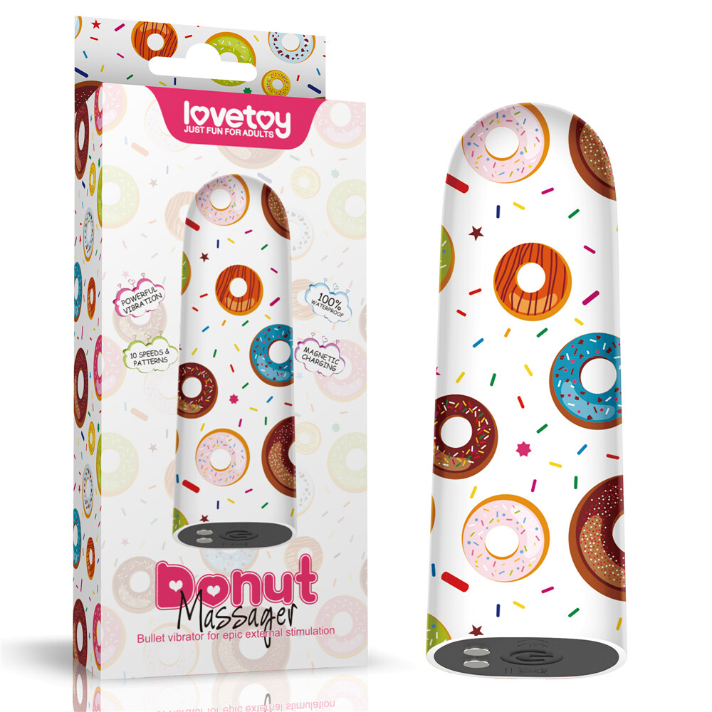 3 inch Magnetic Rechargeable Donut Mini Bullet Vibrator 10 Speed
