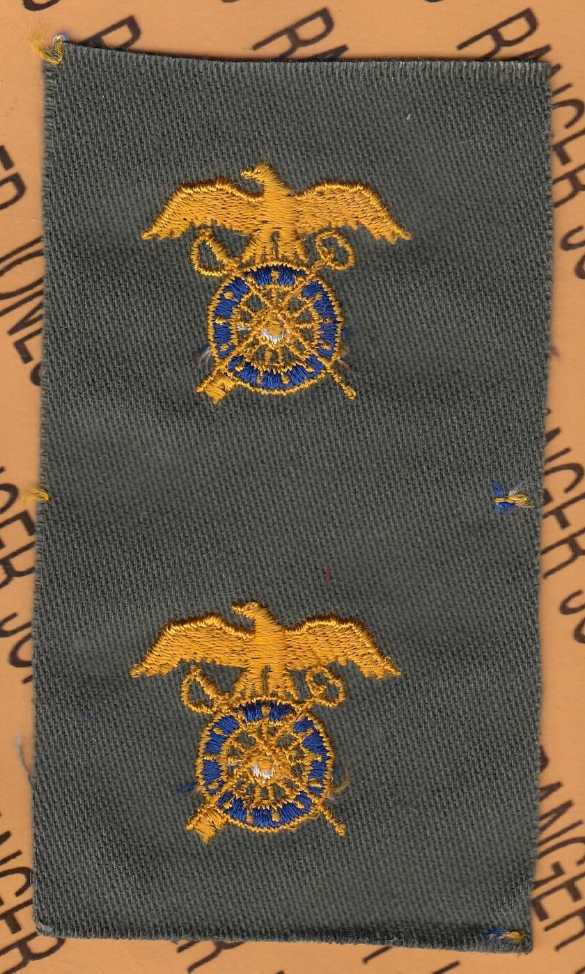US Army Quartermaster QM Officer Branch Vietnam era 1956-72 patch set c/e