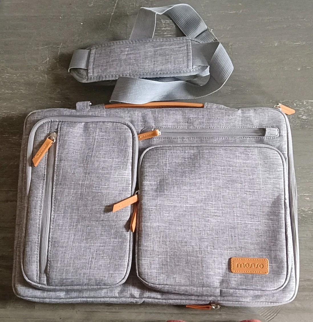 Mosiso Heather Gray Laptop Case With Strap And Luggage Strap New