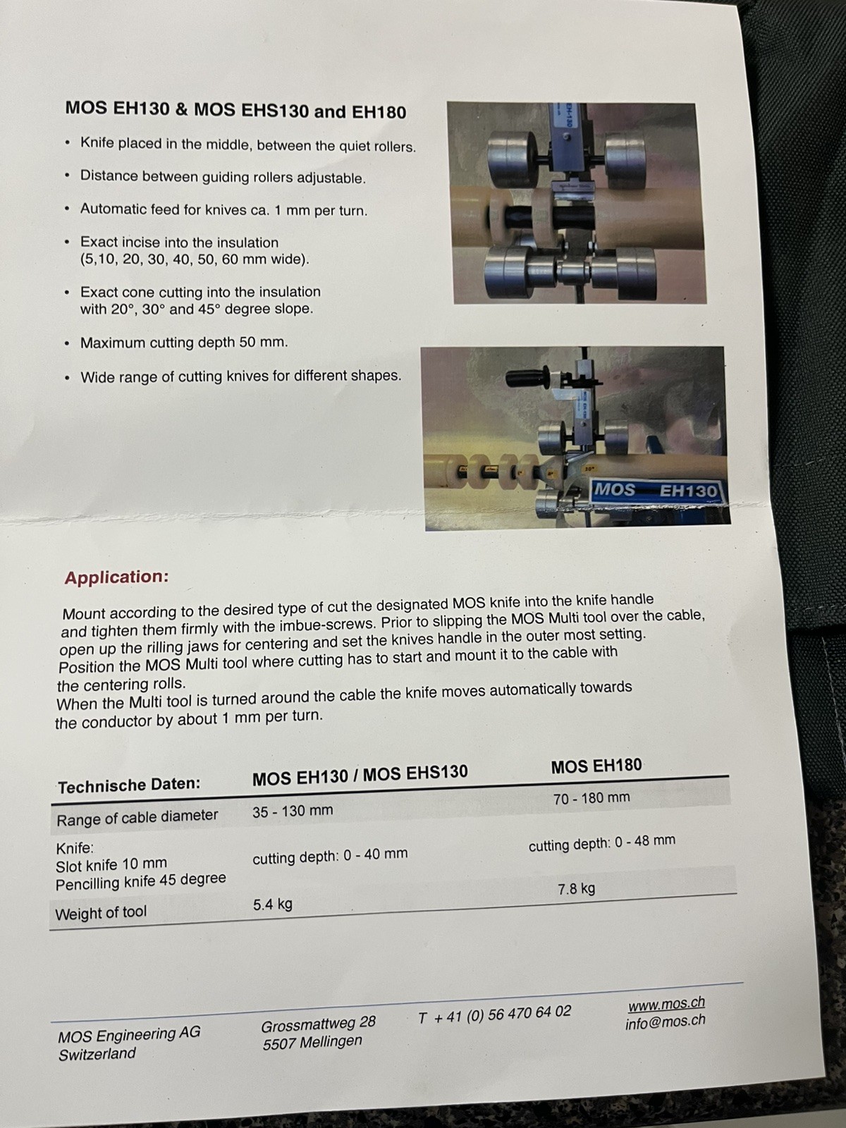 MOS Multitool EH130, eh180 & EHS 130