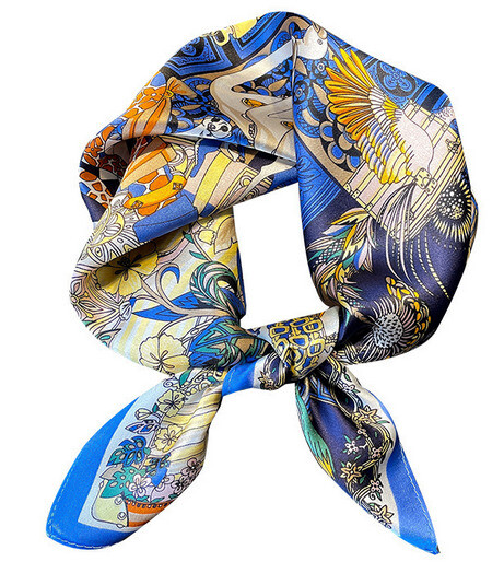 100% Mulberry Silk 20" small Scarf Women neckerchief Wrap blue red yellow ZT151