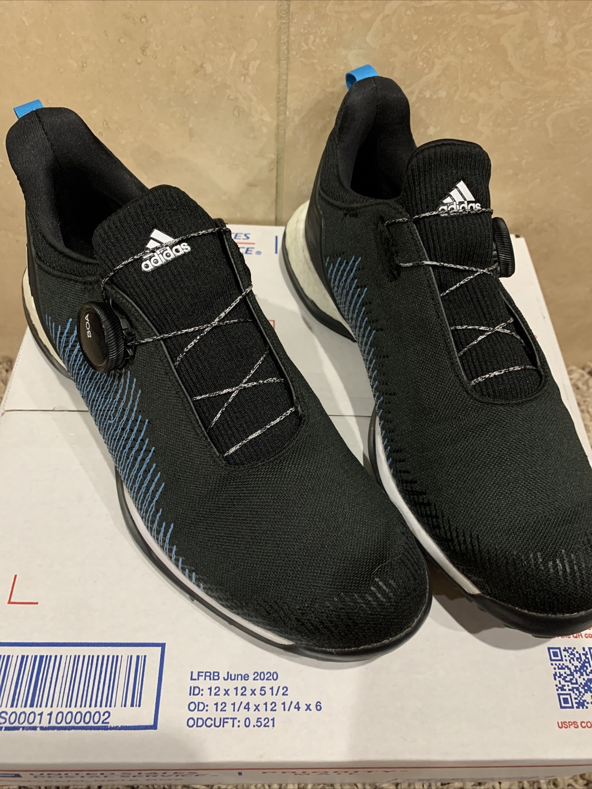 Adidas Boa Golf Shoes Boost 7.5 Black Blue