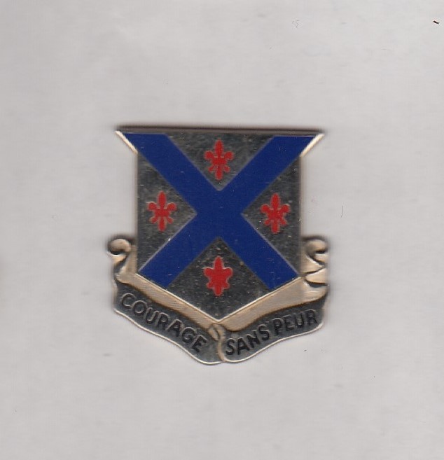 US ARMY 126th INFANTRY REGIMENT crest DUI badge c/b P-23