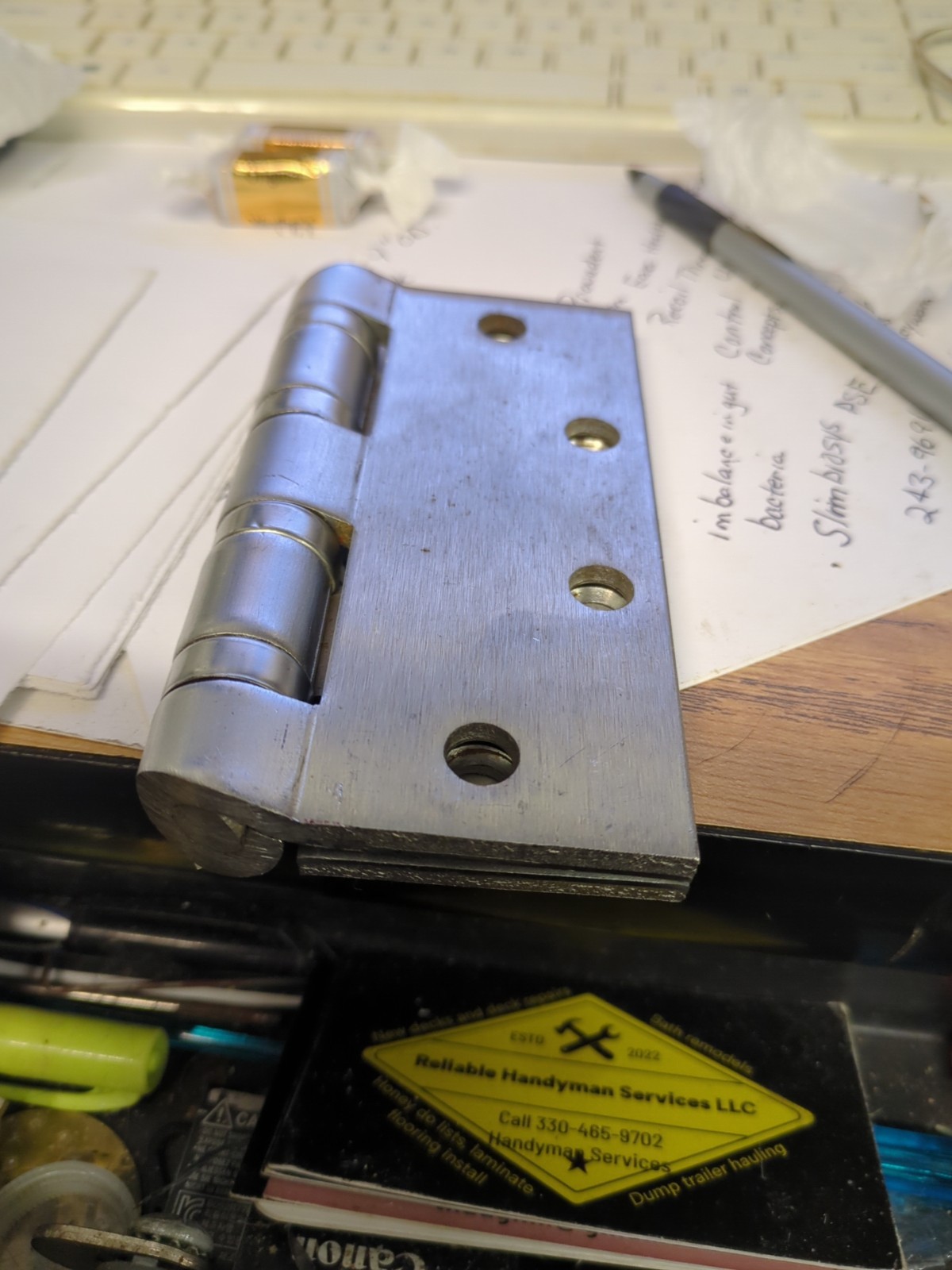 (2) Nickel Plated Steel Tamper Resistant Hinges
