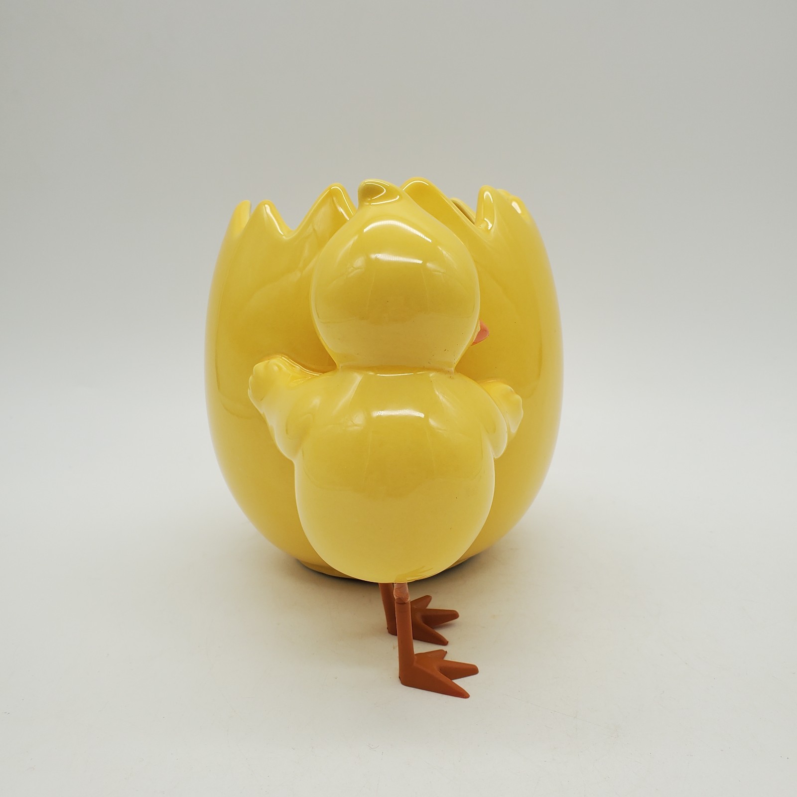 Teleflora Spring Yellow Chick Hugging Egg Vase Planter Dish