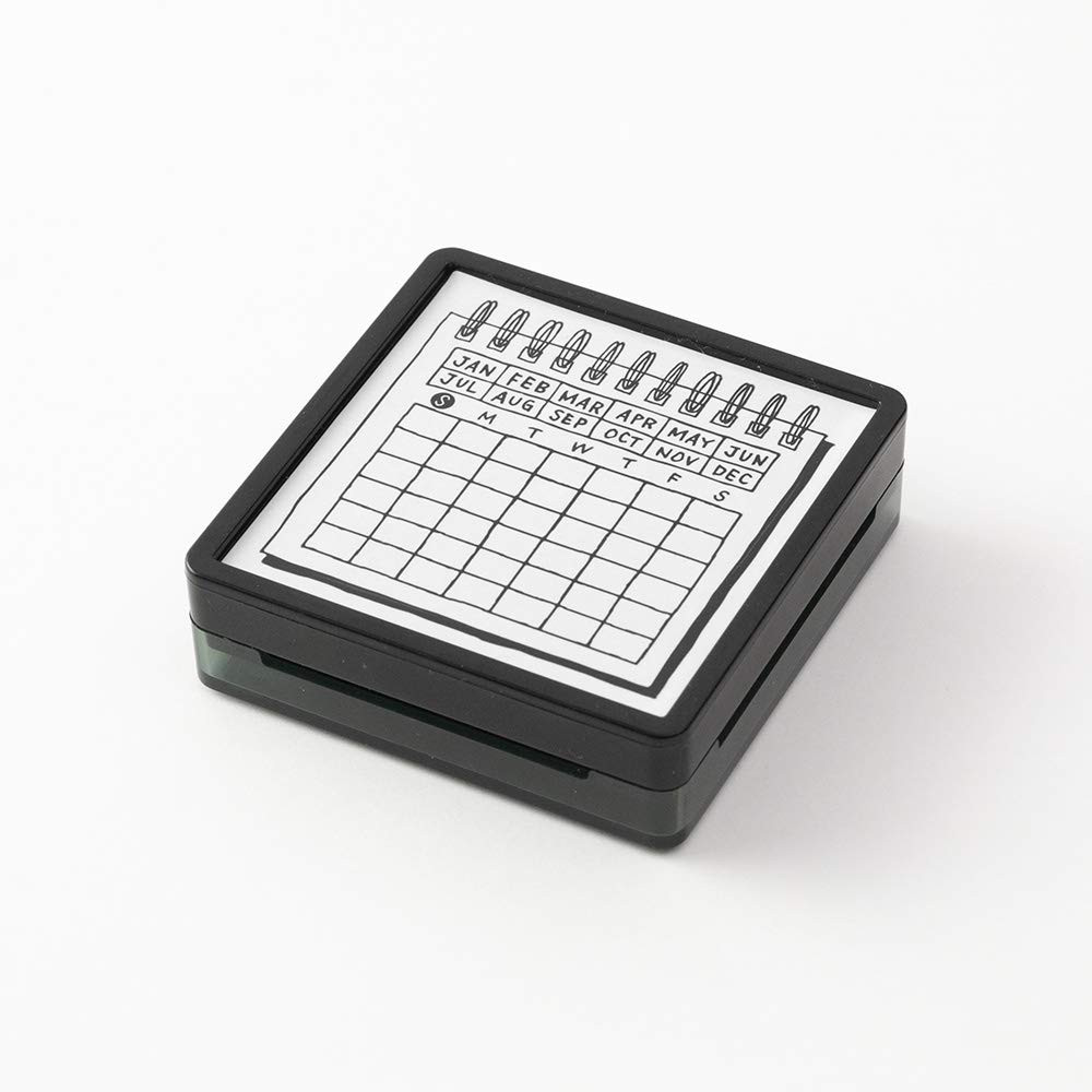 Midori Self Inking Rubber Stamp Calendar Pattern 35399006 for Journals