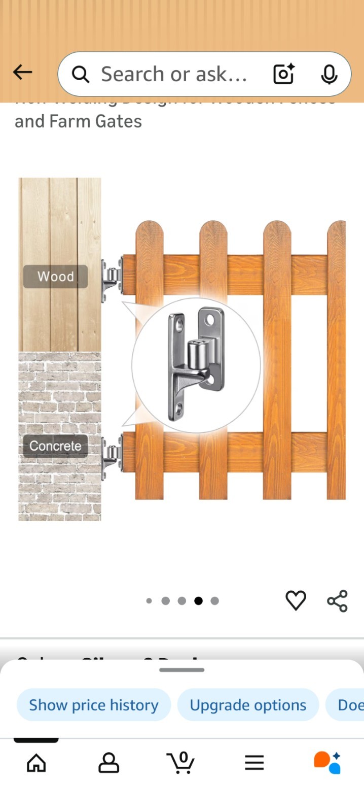 Lifeswell Fence Gate Hinges 2 Pack Permanent Anti-Rust
