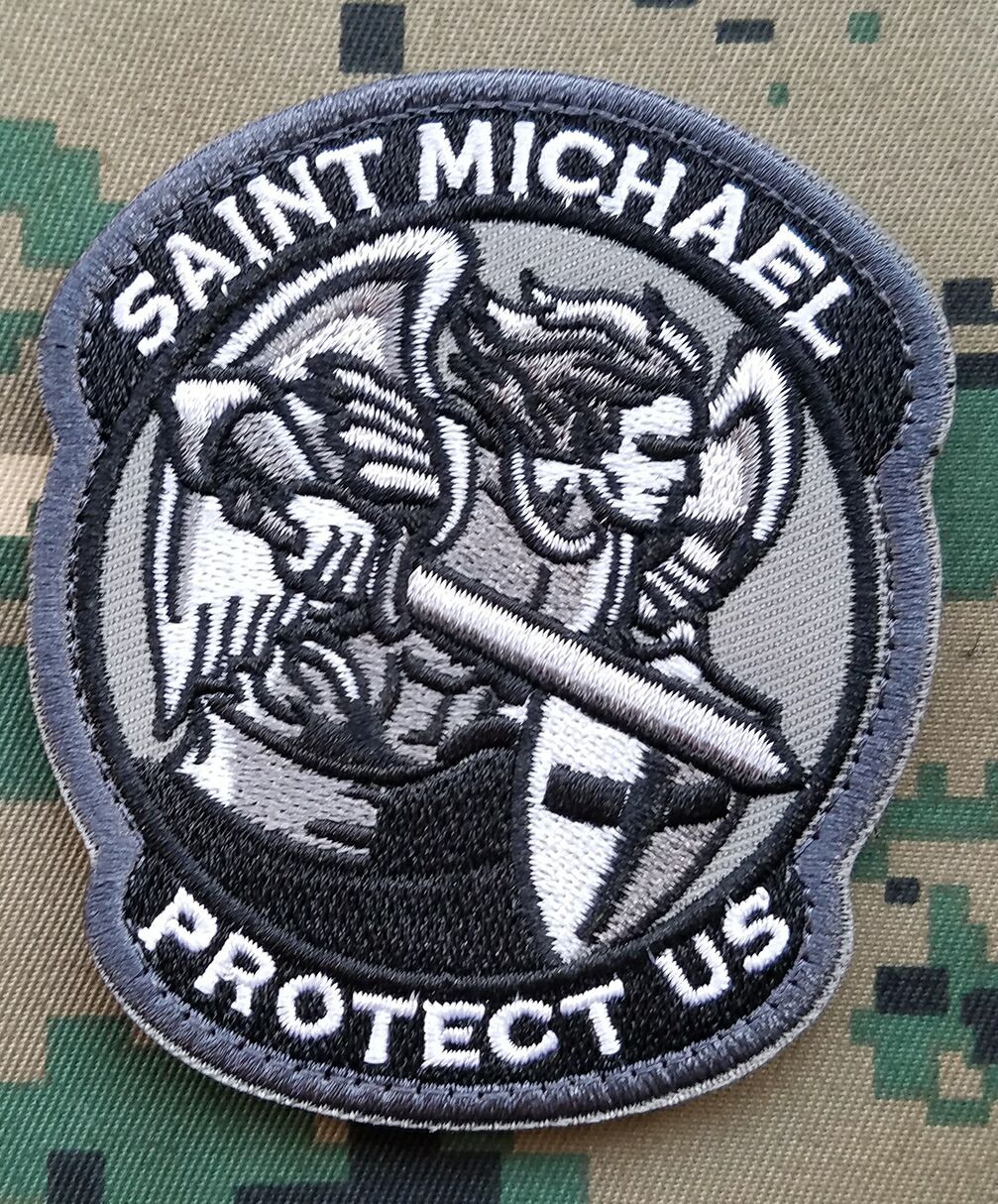 MODERN SAINT ST. MICHAEL PROTECT US TACTICAL OPS 3D USA ARMY HOOK LOOP PATCH *02