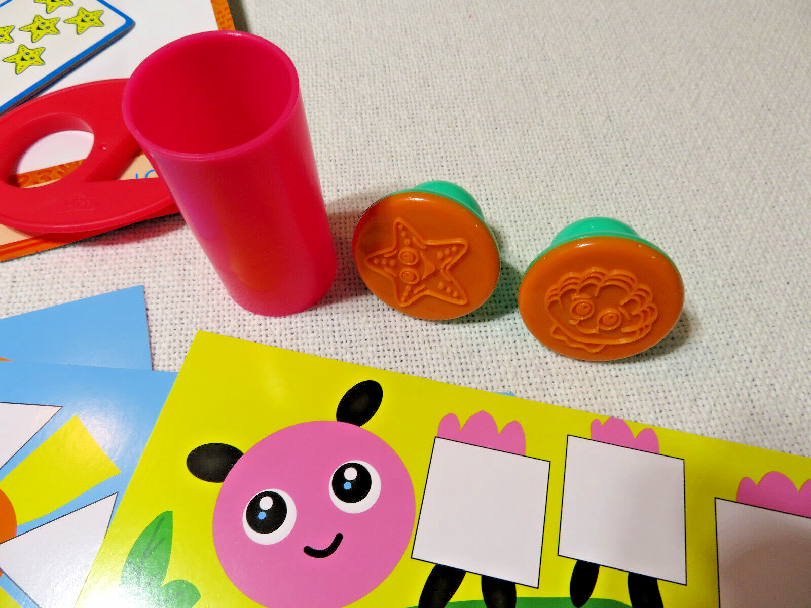 Play-Doh Create Learn Shape /Count Numbers & Colors Playset Playmats Flashcards