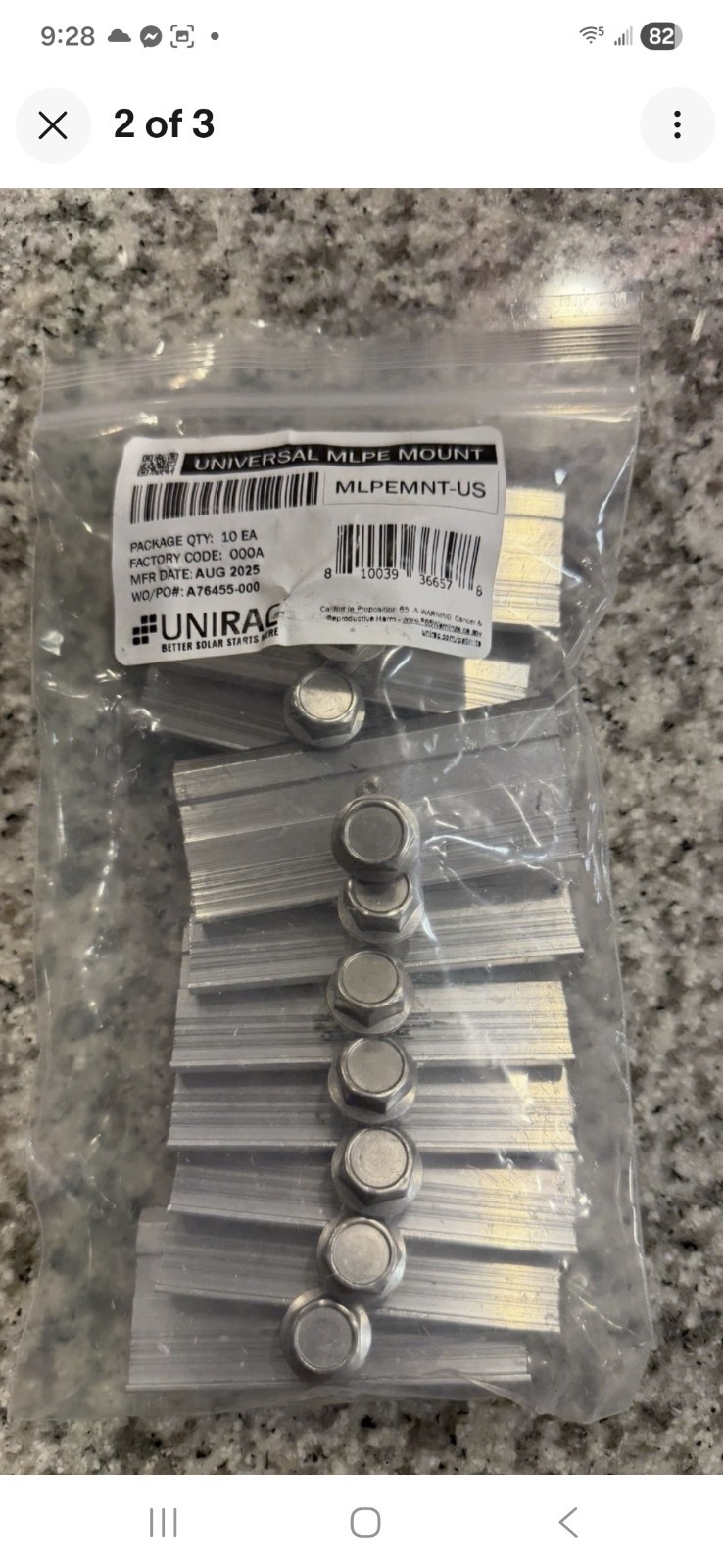 UNIRAC Universal MLPE Mount (10 Pack)