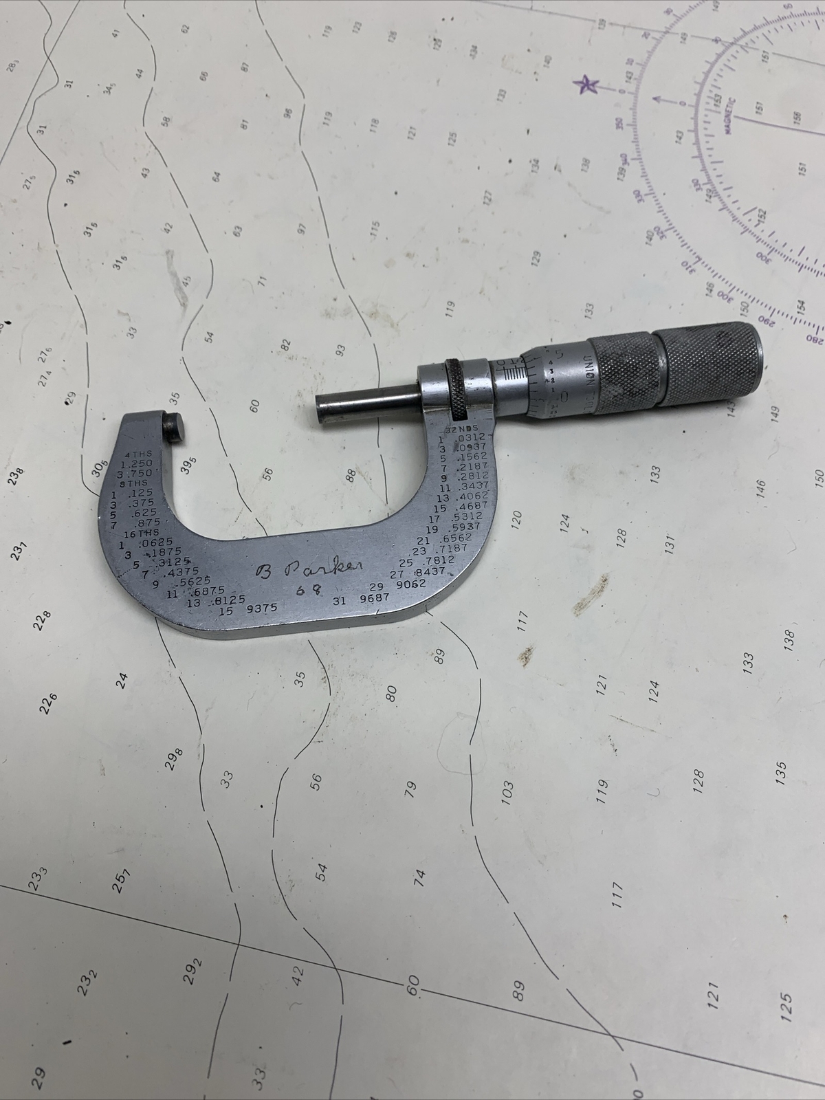 UNION TOOL CO. NO. 822C 1-2" OUTSIDE MICROMETER  .0001” - MADE IN USA!