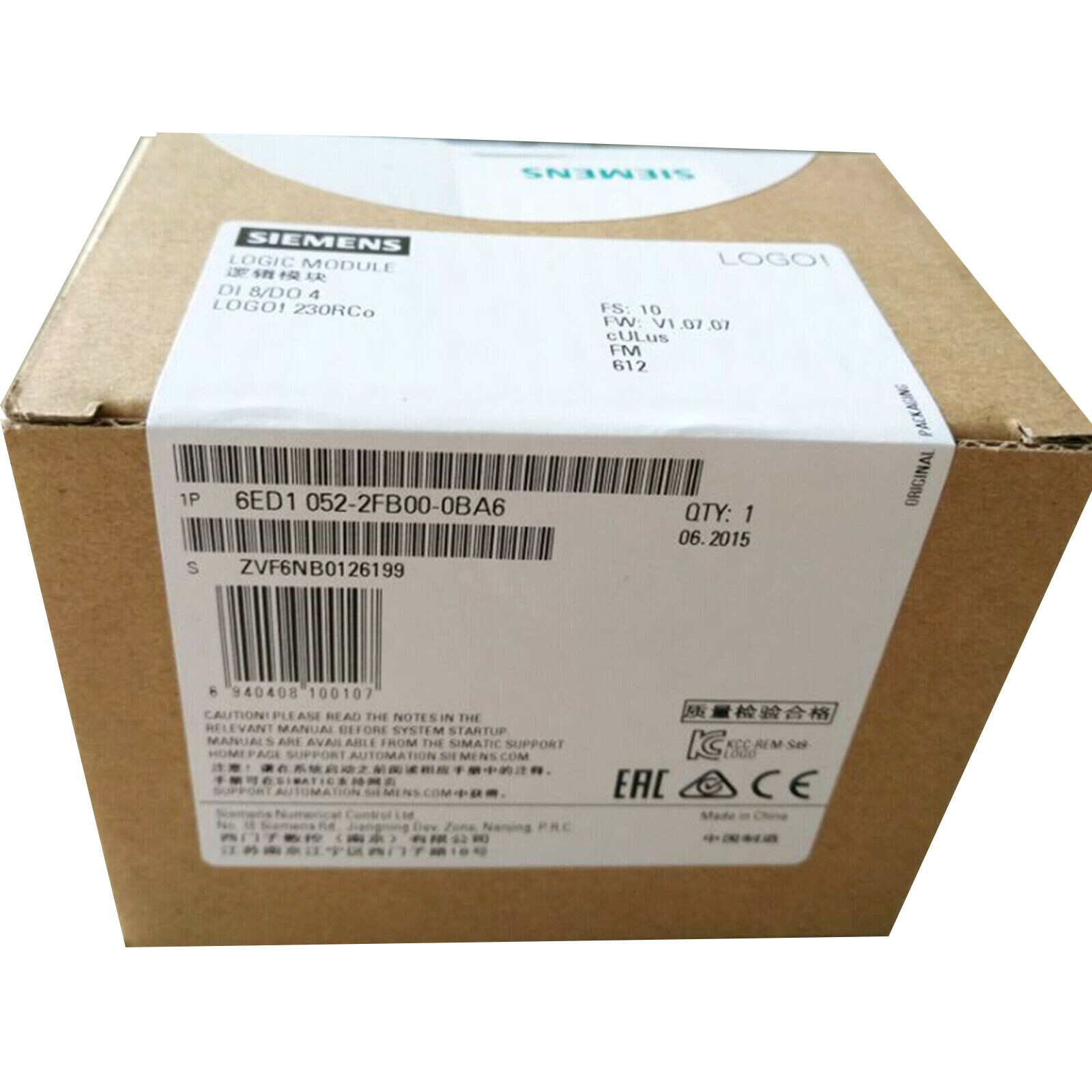 SIEMENS 6ED1052-2FB00-0BA6 Controller 230RCo Input Voltage 120/230 V AC/DC