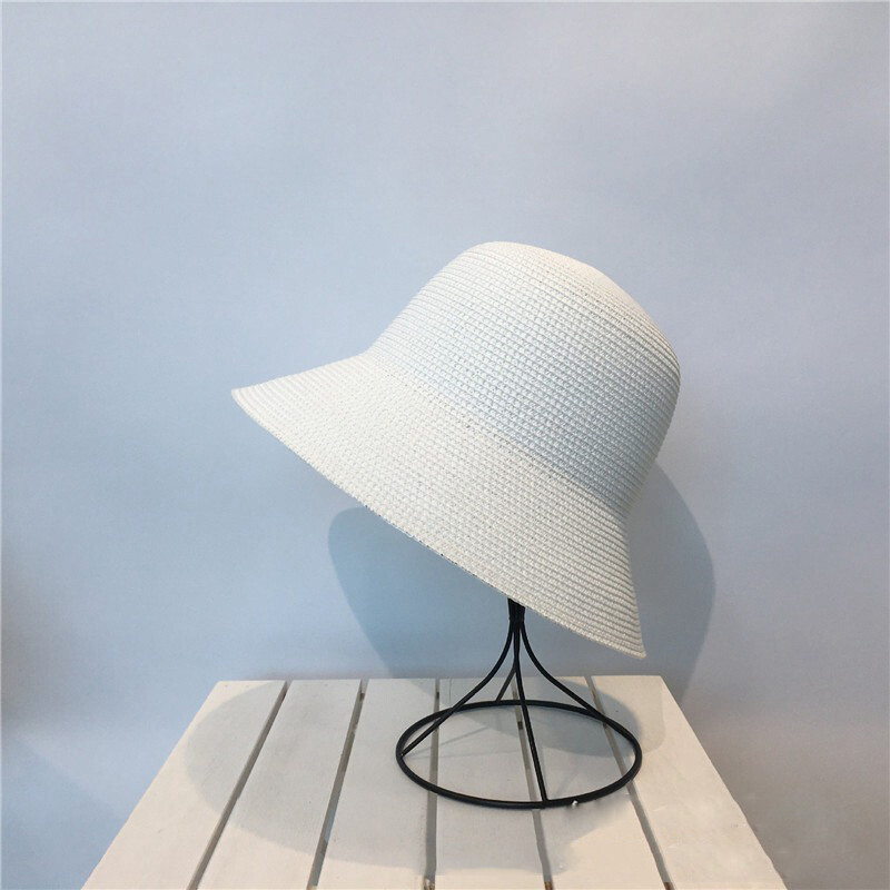 Summer Straw Hat Classical Hepburn Handmade Women Wide Brim Beach Sun Hats