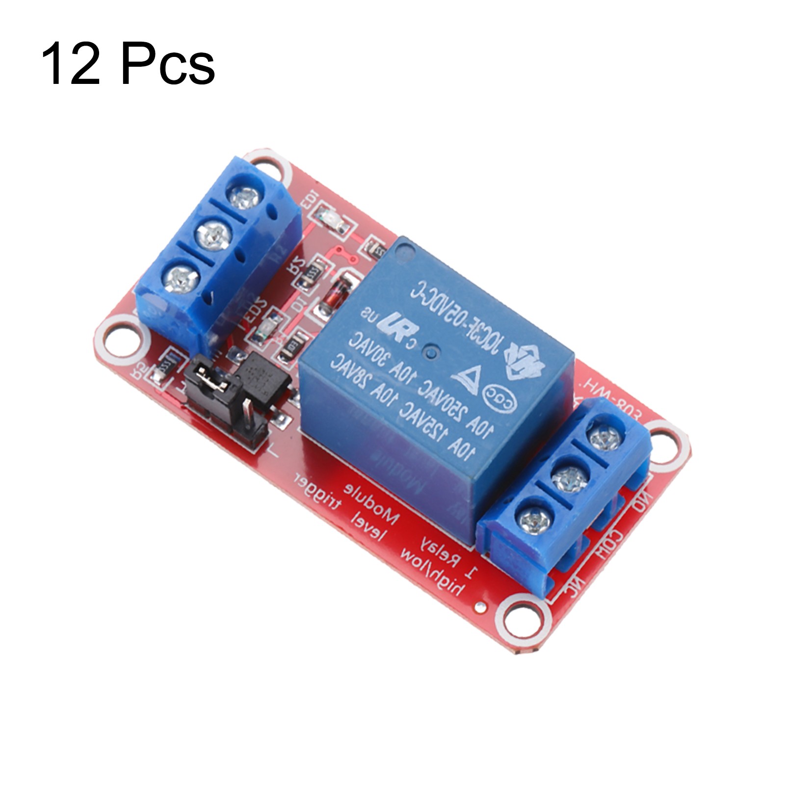 12 Pcs DC 5V 1 Channel Relay Module High or Low Level Trigger for Electronics