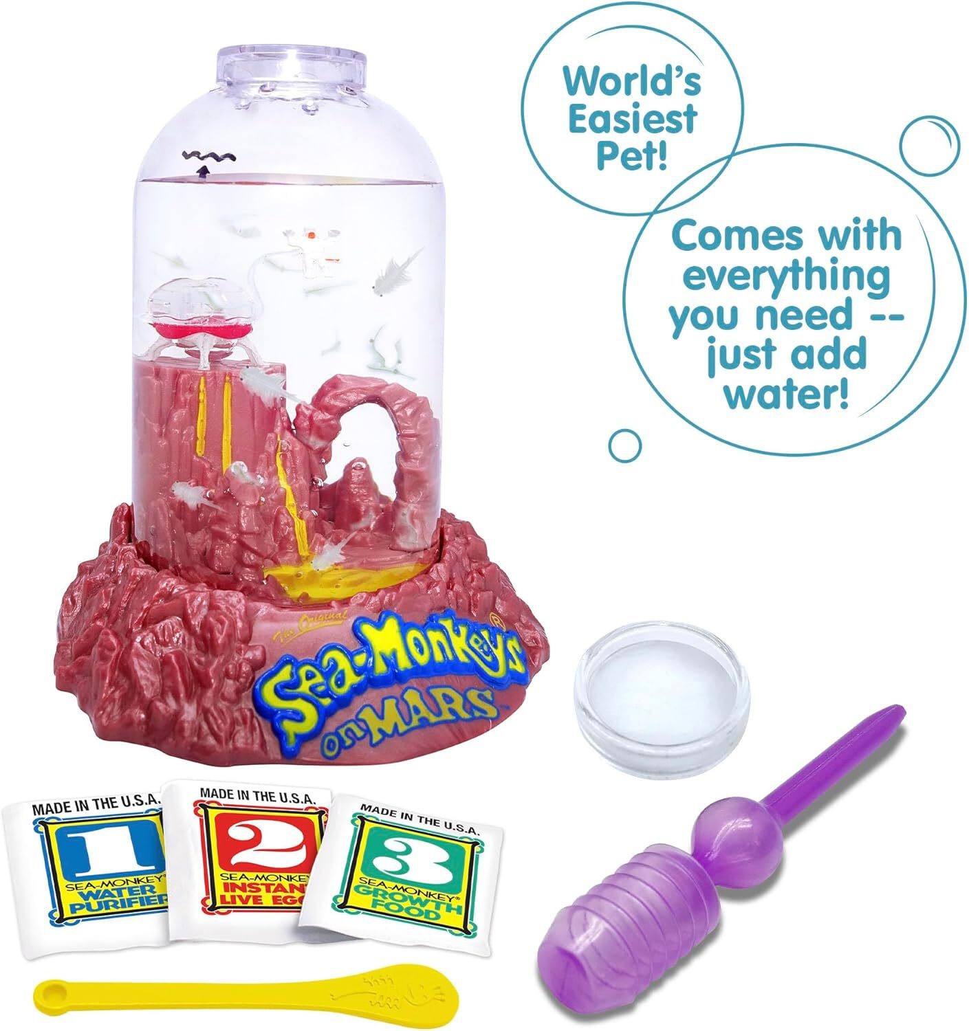 Sea-Monkeys On Mars - - World's Only Instant Pet Toy - Ages 6+ (Pack of 1) - Toy