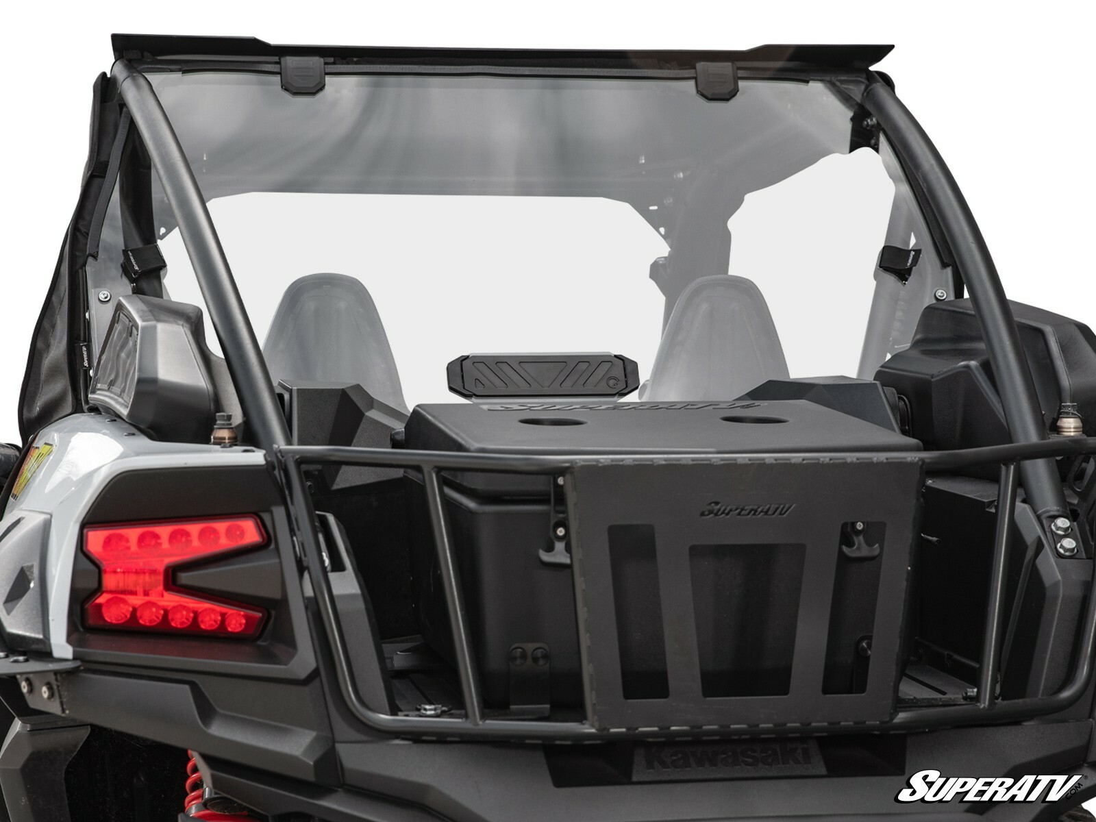 SuperATV Light Tint Vented Rear Windshield for Kawasaki Teryx KRX 1000 (2020+)