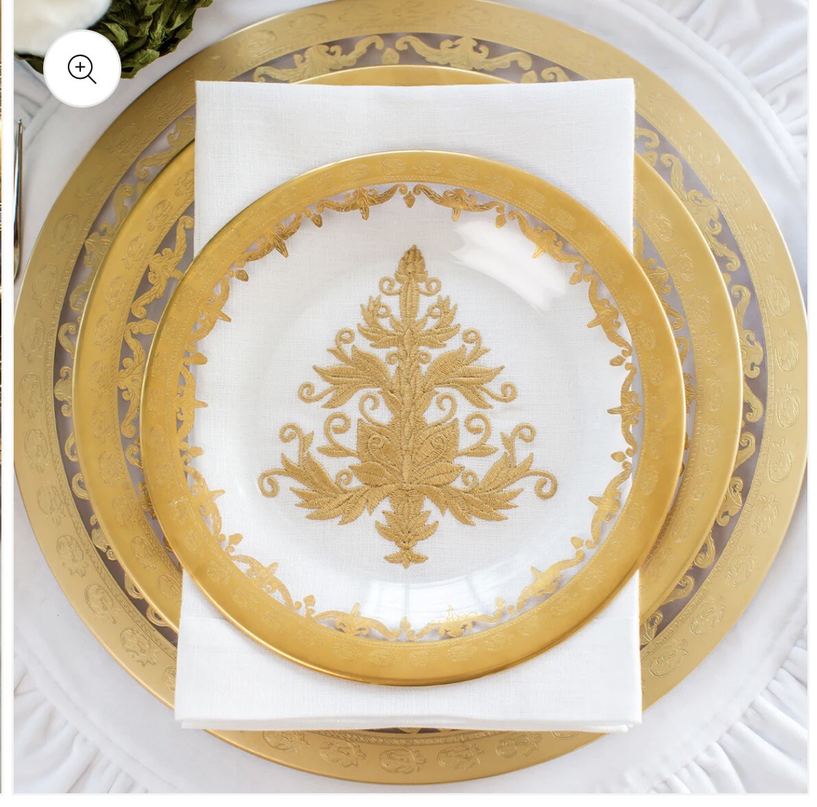 chargers for table set