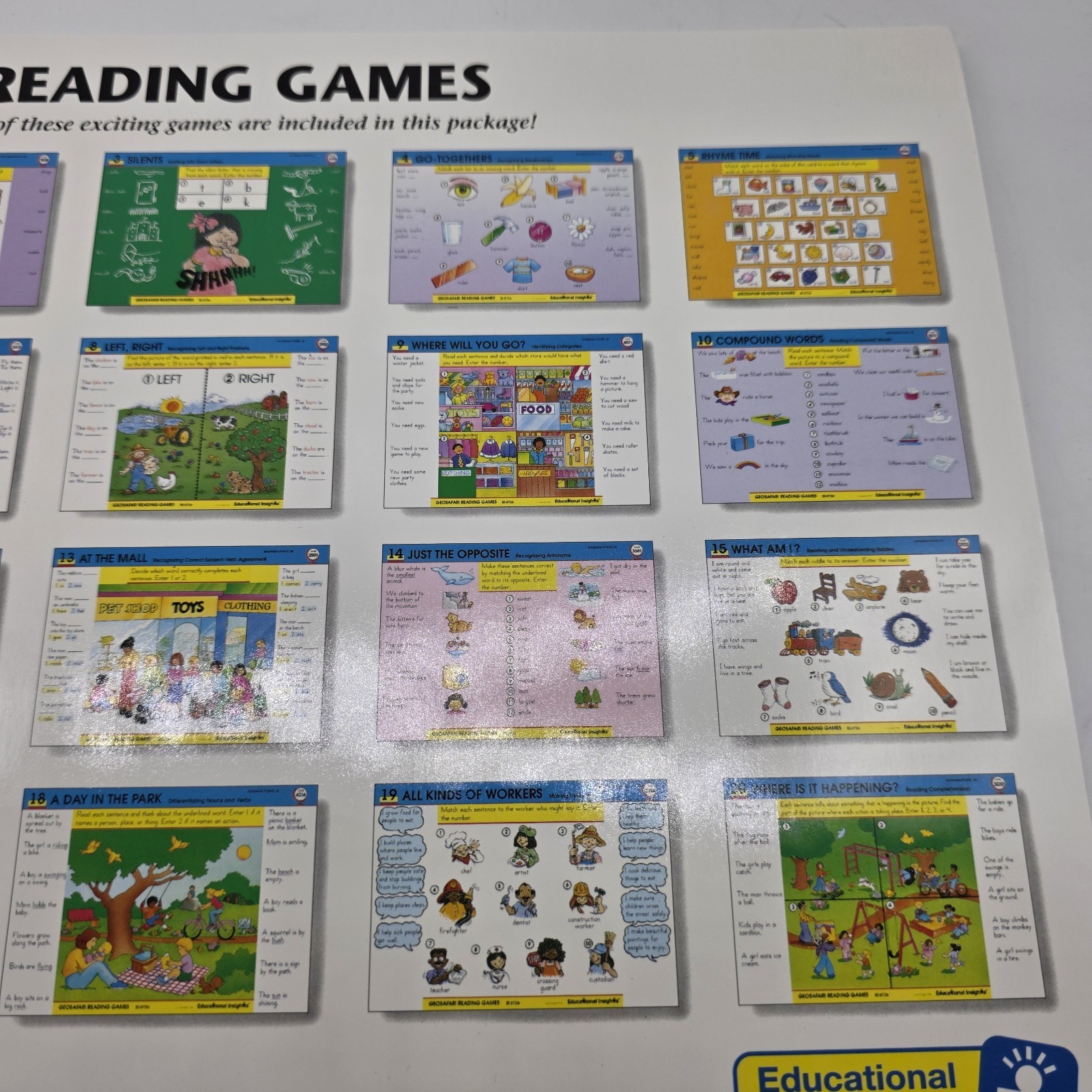 GeoSafari Card Sets 4 Jr Basic, Reading Games, Phonics, More World Geography