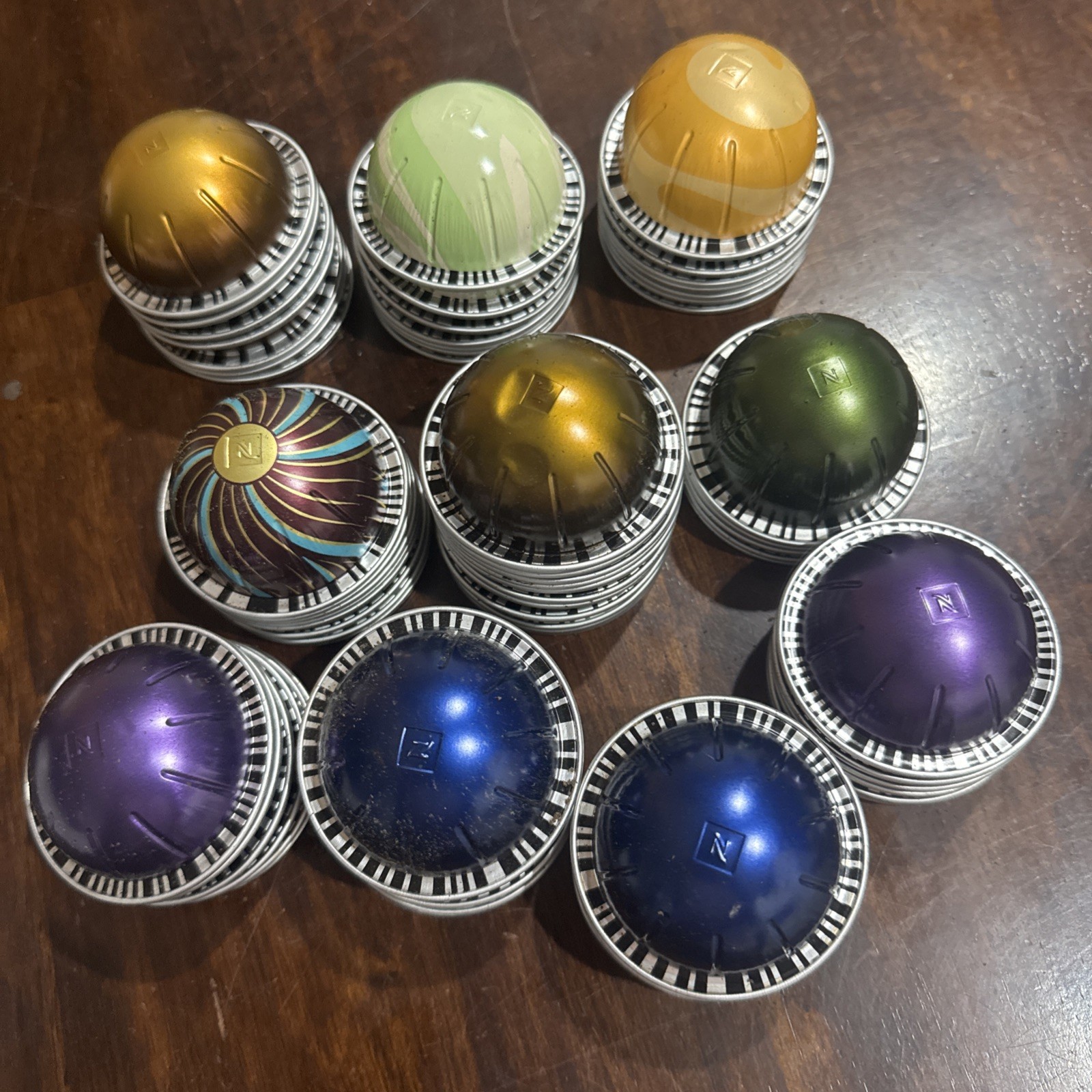LOT of 75 EMPTY/USED NESPRESSO VERTUO Coffee pods  Mixed Variety Artsy