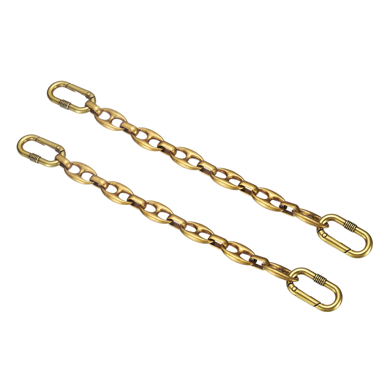 2Pcs Purse Strap Extender 8.7-Inch, Bag Extender Chain Dark Gold, Flat Style
