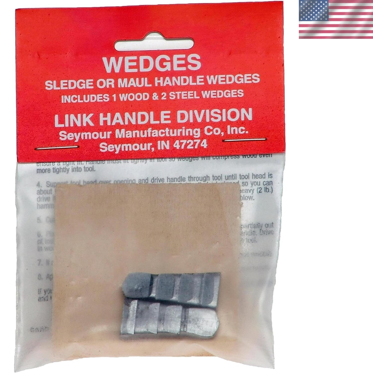 Pack of 3 Sledge Hammer Wedges - 1 Wood & 2 Steel for Enhanced Durability